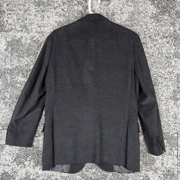 Ermengildo Zegna 100% Silk Blazer Mens 40R ZegnaSilk 2 Vent Dark Gray - Picture 2 of 12